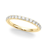 Shared Prong Wedding Half Eternity Ring in 10K/14K gold and platinum with certified lab-grown or natural diamonds