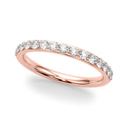 Shared Prong Half Eternity Ring in Gold & Platinum