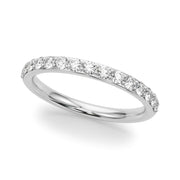 Shared Prong Half Eternity Ring in Gold & Platinum