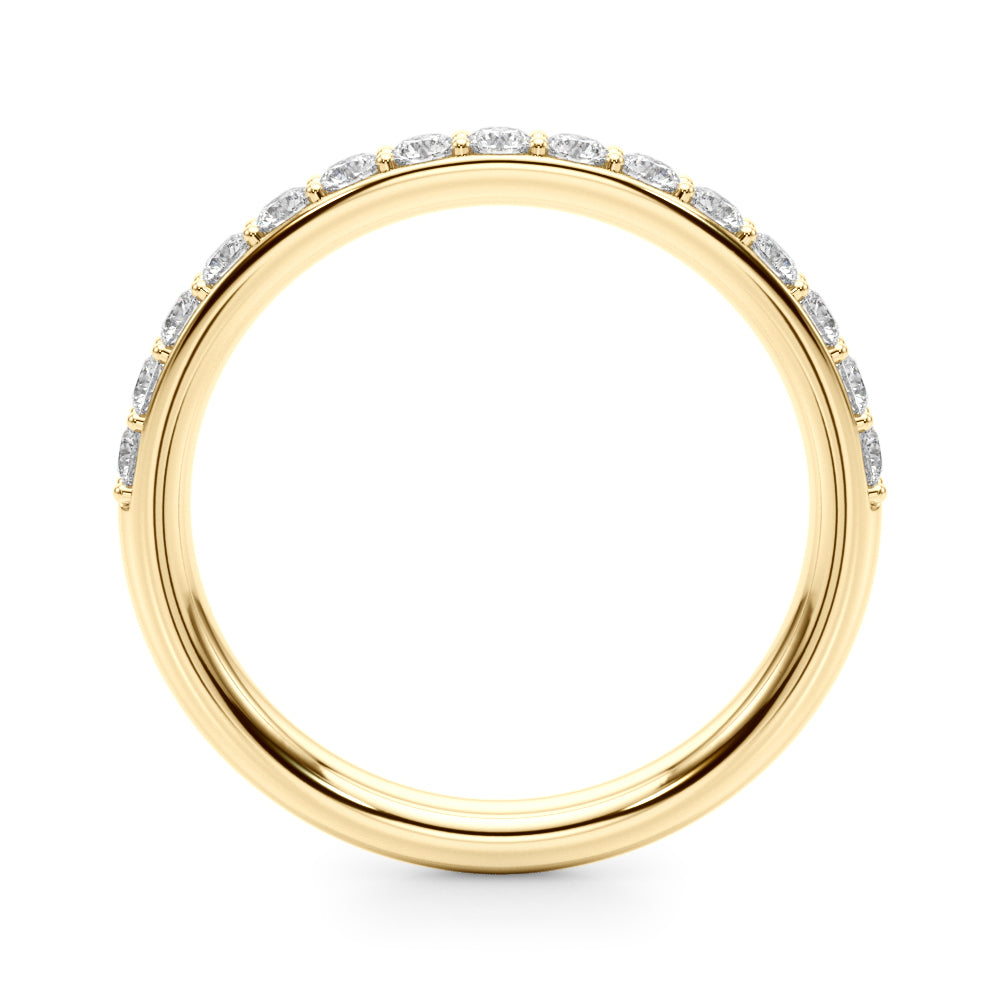 Shared Prong Half Eternity Ring in Gold & Platinum