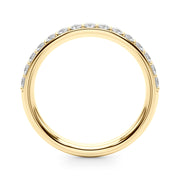 Shared Prong Half Eternity Ring in Gold & Platinum