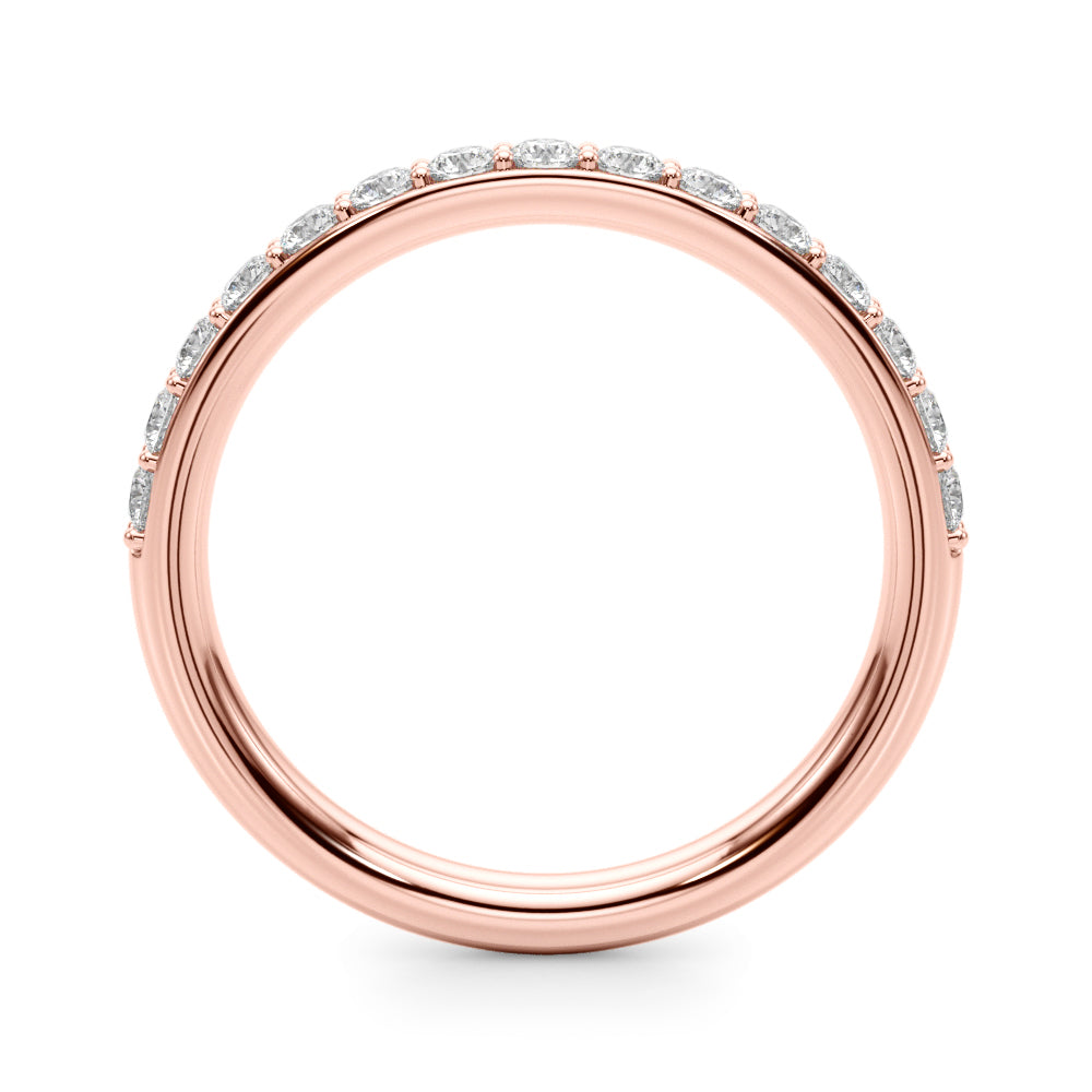 Shared Prong Half Eternity Ring in Gold & Platinum
