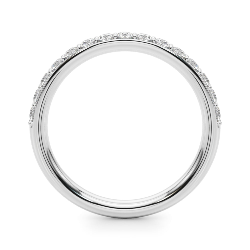Shared Prong Half Eternity Ring in Gold & Platinum
