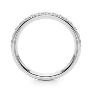 Shared Prong Half Eternity Ring in Gold & Platinum