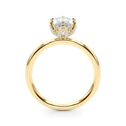 Enchanted Sidestone Marquise Diamond Engagement Ring in 10K/14K gold and platinum with certified lab-grown or natural diamonds