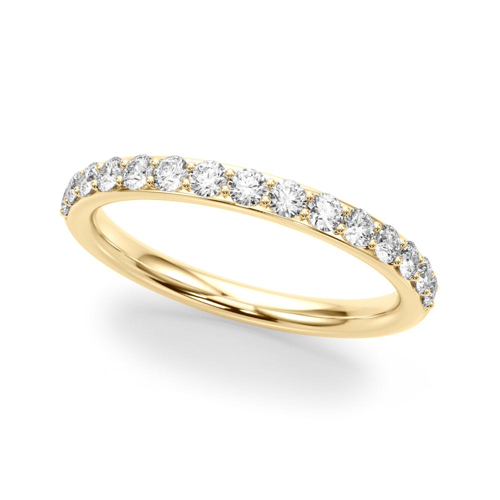 Shared Prong Half Eternity Ring in 10K/14K gold and platinum with certified lab-grown or natural diamonds