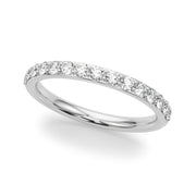 Shared Prong Half Eternity Ring in Gold & Platinum
