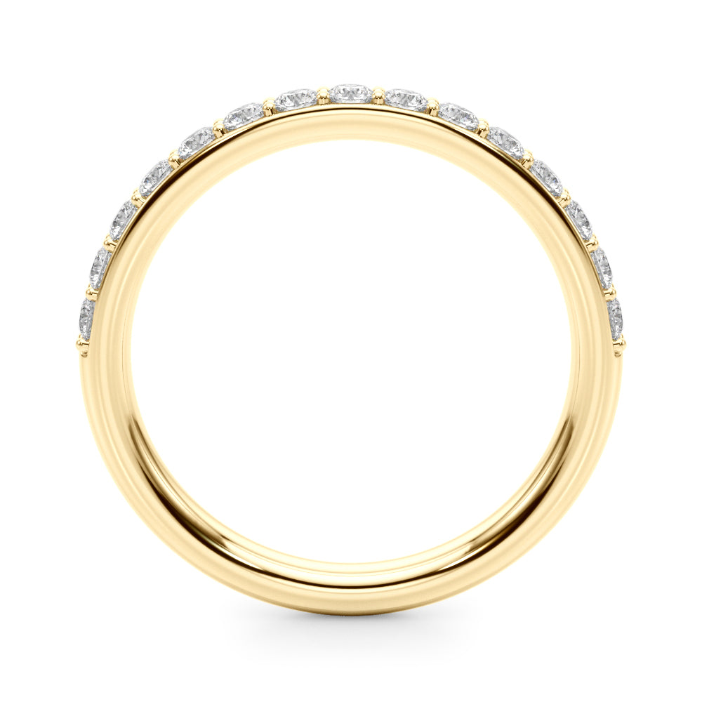Shared Prong Half Eternity Ring in Gold & Platinum