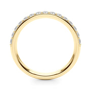 Shared Prong Half Eternity Ring in Gold & Platinum