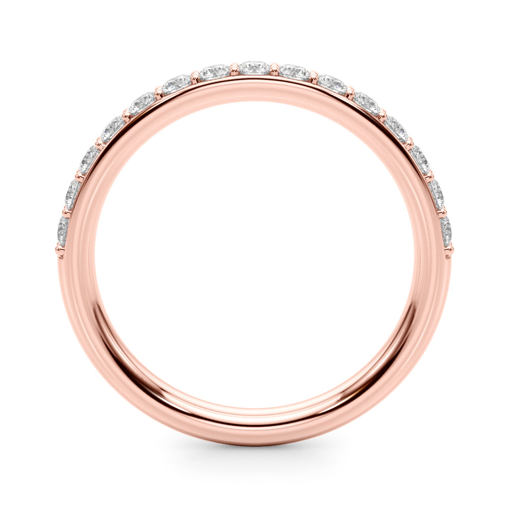 Shared Prong Half Eternity Ring in Gold & Platinum