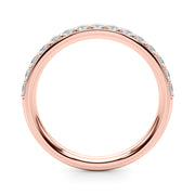 Shared Prong Half Eternity Ring in Gold & Platinum