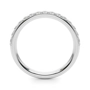 Shared Prong Half Eternity Ring in Gold & Platinum