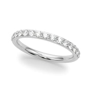 Shared Prong Half Eternity Ring in Gold & Platinum