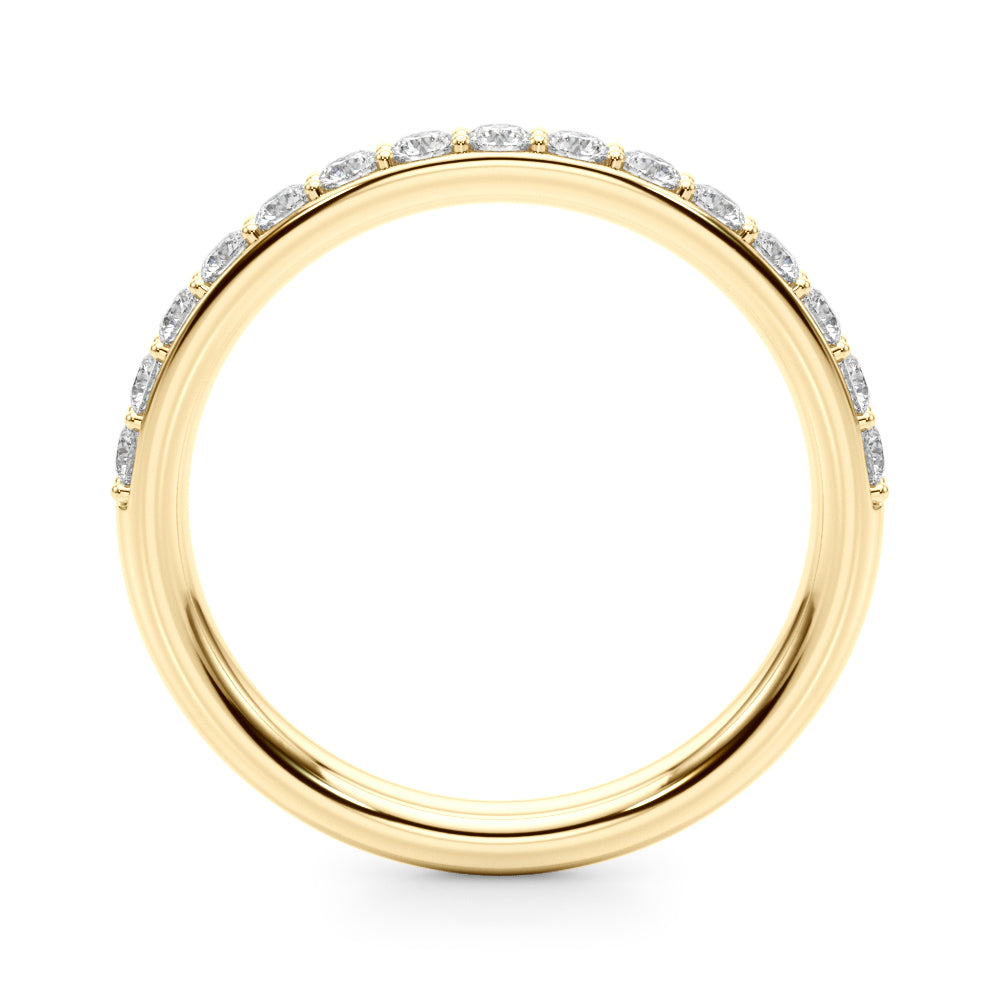 Shared Prong Half Eternity Ring in Gold & Platinum
