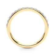 Shared Prong Half Eternity Ring in Gold & Platinum