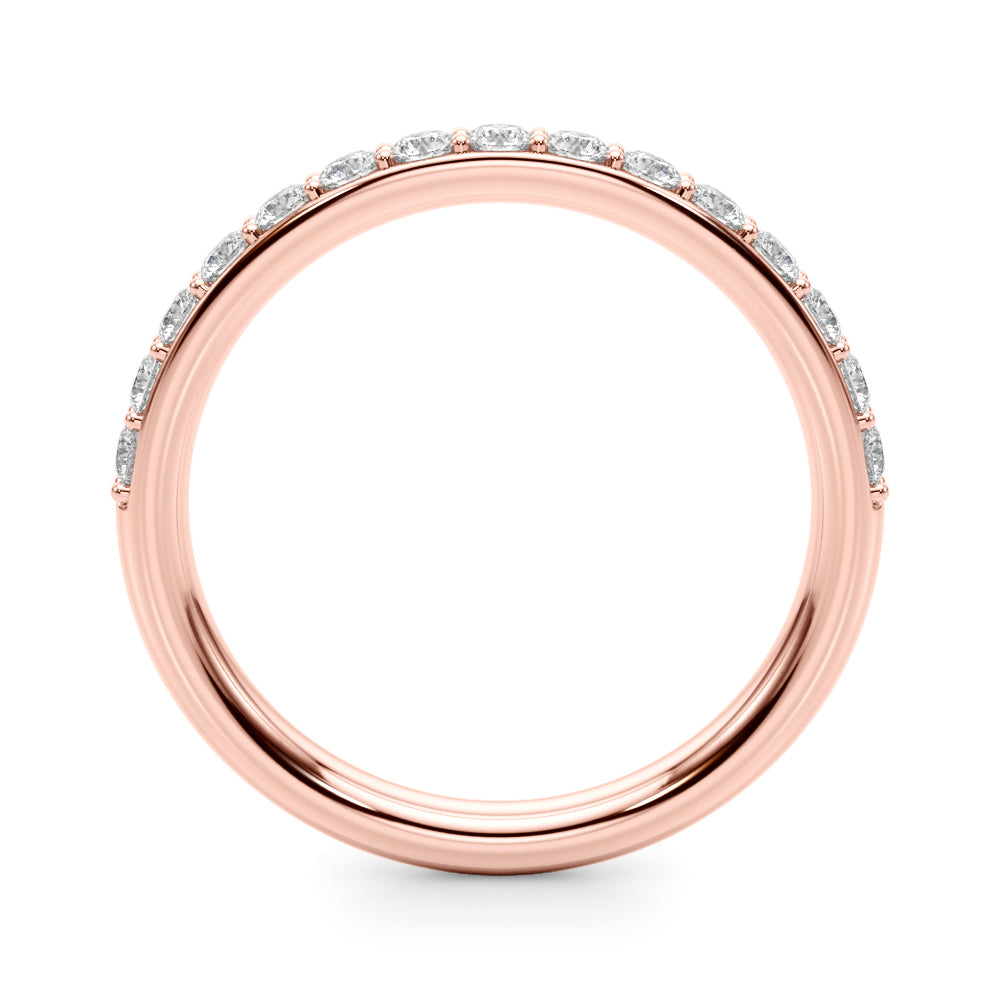 Shared Prong Half Eternity Ring in Gold & Platinum