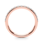 Shared Prong Half Eternity Ring in Gold & Platinum
