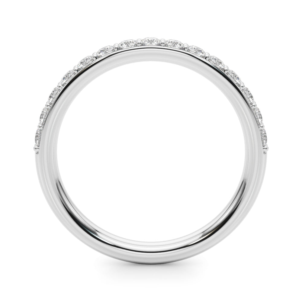 Shared Prong Half Eternity Ring in Gold & Platinum