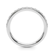 Shared Prong Half Eternity Ring in Gold & Platinum