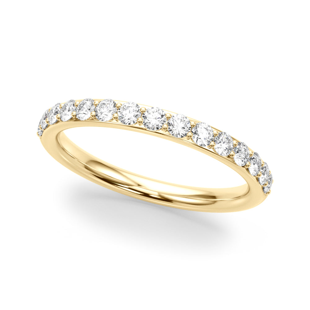 Shared Prong Half Eternity Ring in 10K/14K gold and platinum with certified lab-grown or natural diamonds