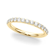 Shared Prong Half Eternity Ring in 10K/14K gold and platinum with certified lab-grown or natural diamonds