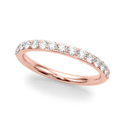 Shared Prong Half Eternity Ring in Gold & Platinum