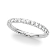 Shared Prong Half Eternity Ring in Gold & Platinum