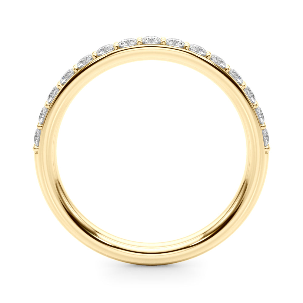 Shared Prong Half Eternity Ring in Gold & Platinum