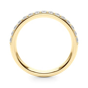 Shared Prong Half Eternity Ring in Gold & Platinum