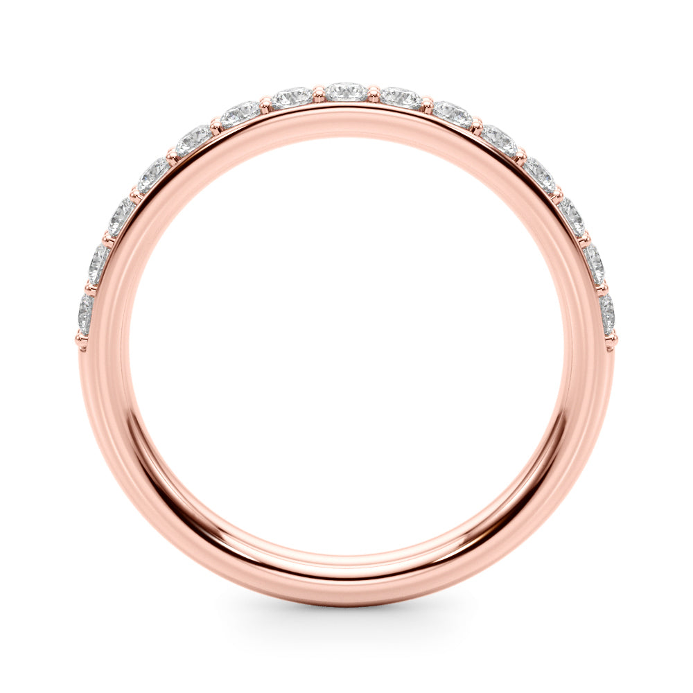 Shared Prong Half Eternity Ring in Gold & Platinum