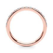 Shared Prong Half Eternity Ring in Gold & Platinum