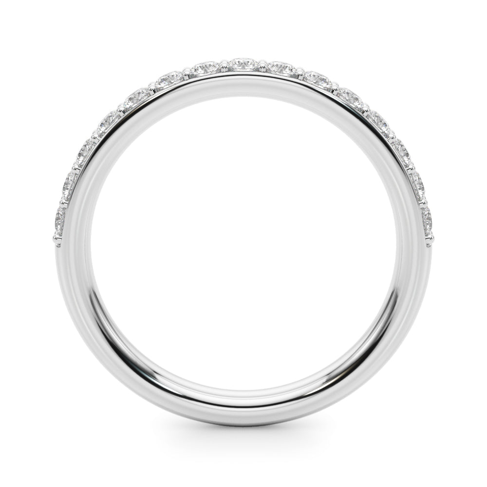 Shared Prong Half Eternity Ring in Gold & Platinum