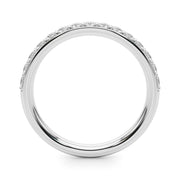 Shared Prong Half Eternity Ring in Gold & Platinum