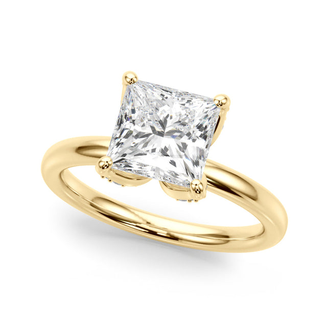 Canadian Noble Sidestone Princess Diamond Engagement Ring | 0.5-5 Carat Options