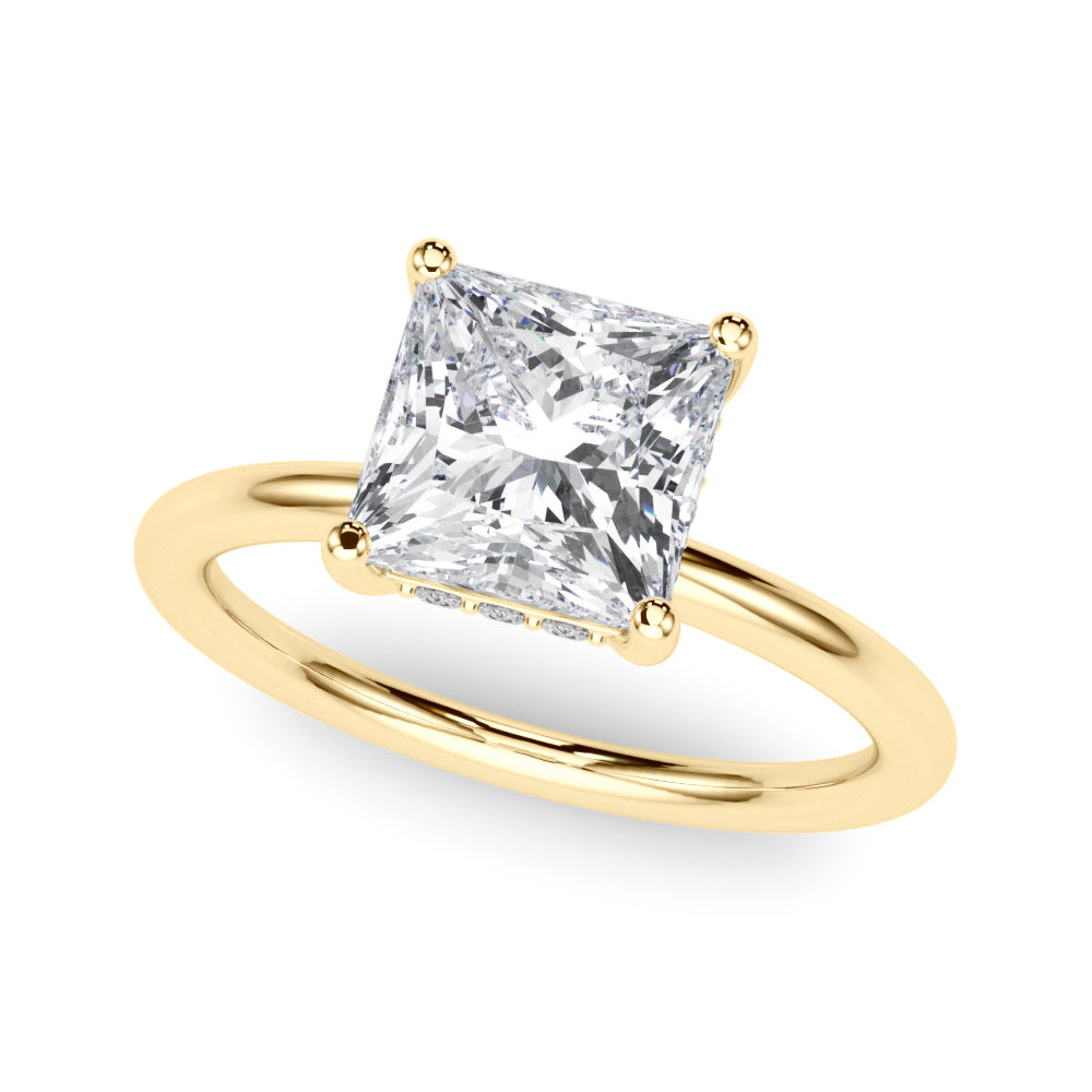 Heirloom Hidden Halo Oval Engagement Ring in 10K/14K gold and platinum with certified lab-grown or natural diamonds