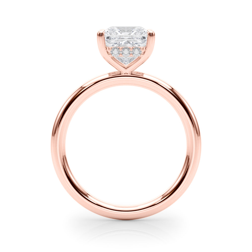 Heirloom Hidden Halo Ov Engagement Ring Princess Diamond Engagement Ring â€” 10K/14K Gold & Platinum