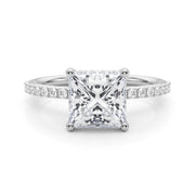 Signature Sidestone Princess Diamond Engagement Ring â€” 10K/14K Gold & Platinum