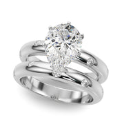 Lustrous Bands Straight Round Diamond Engagement Ring â€” 10K/14K Gold & Platinum