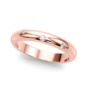 Burnish Set Half Eternity Ring in Gold & Platinum