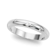 Burnish Set Half Eternity Ring in Gold & Platinum