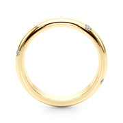 Burnish Set Half Eternity Ring in Gold & Platinum