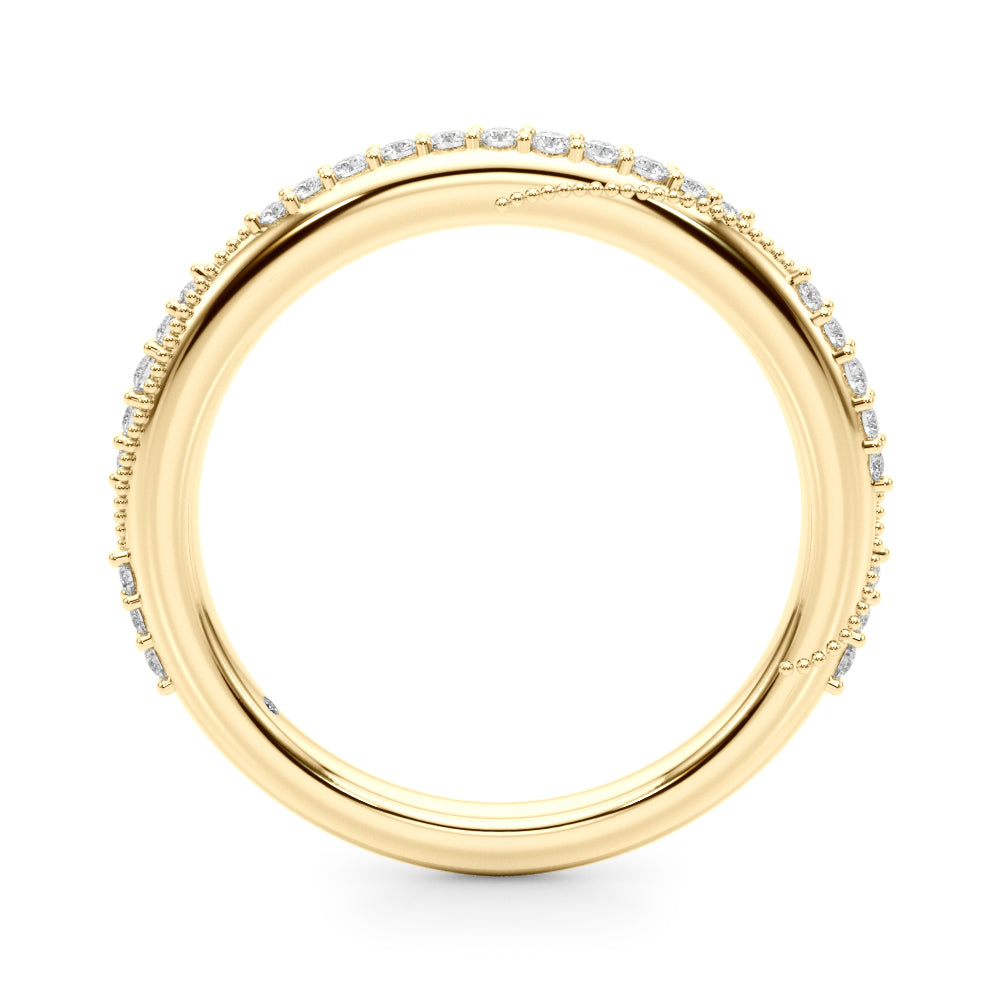 Twisting Contemporary Half Eternity Ring in Gold & Platinum