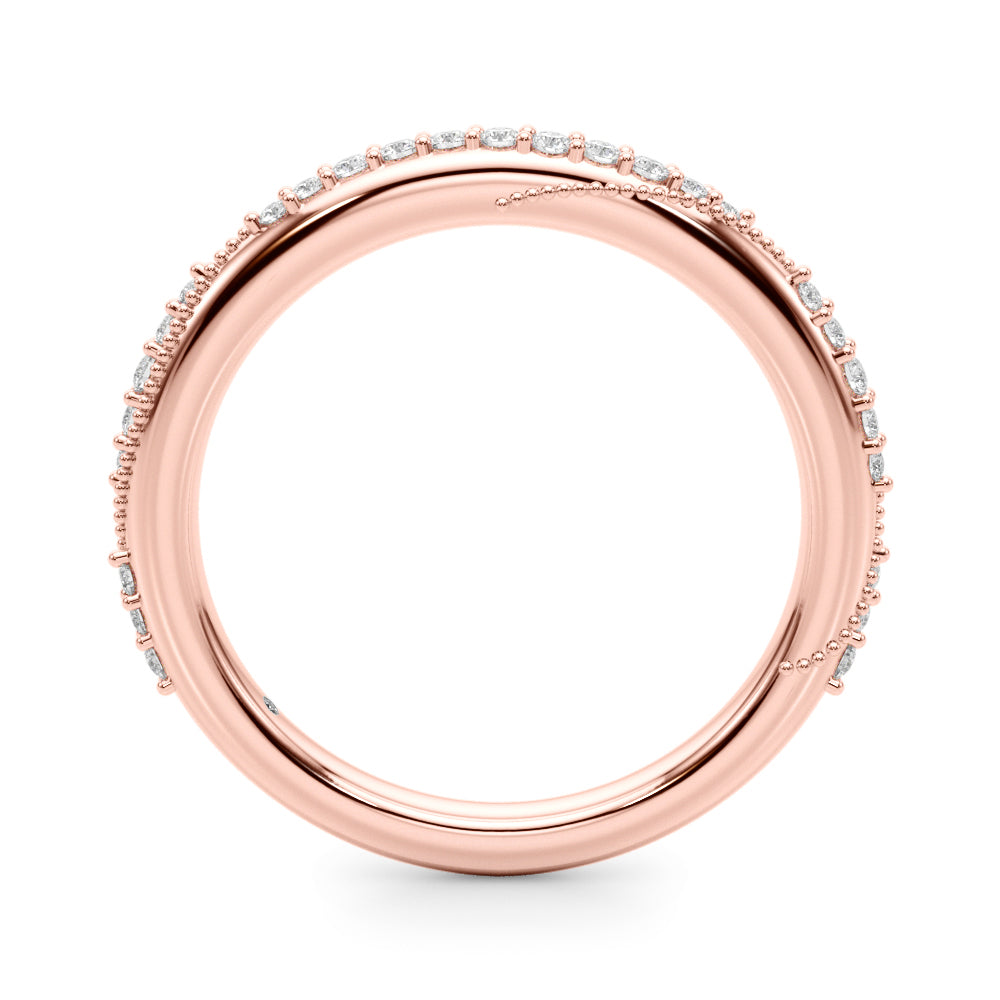 Twisting Contemporary Half Eternity Ring in Gold & Platinum