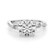 Graceful Center Engagement Ring Oval Diamond Engagement Ring â€” 10K/14K Gold & Platinum