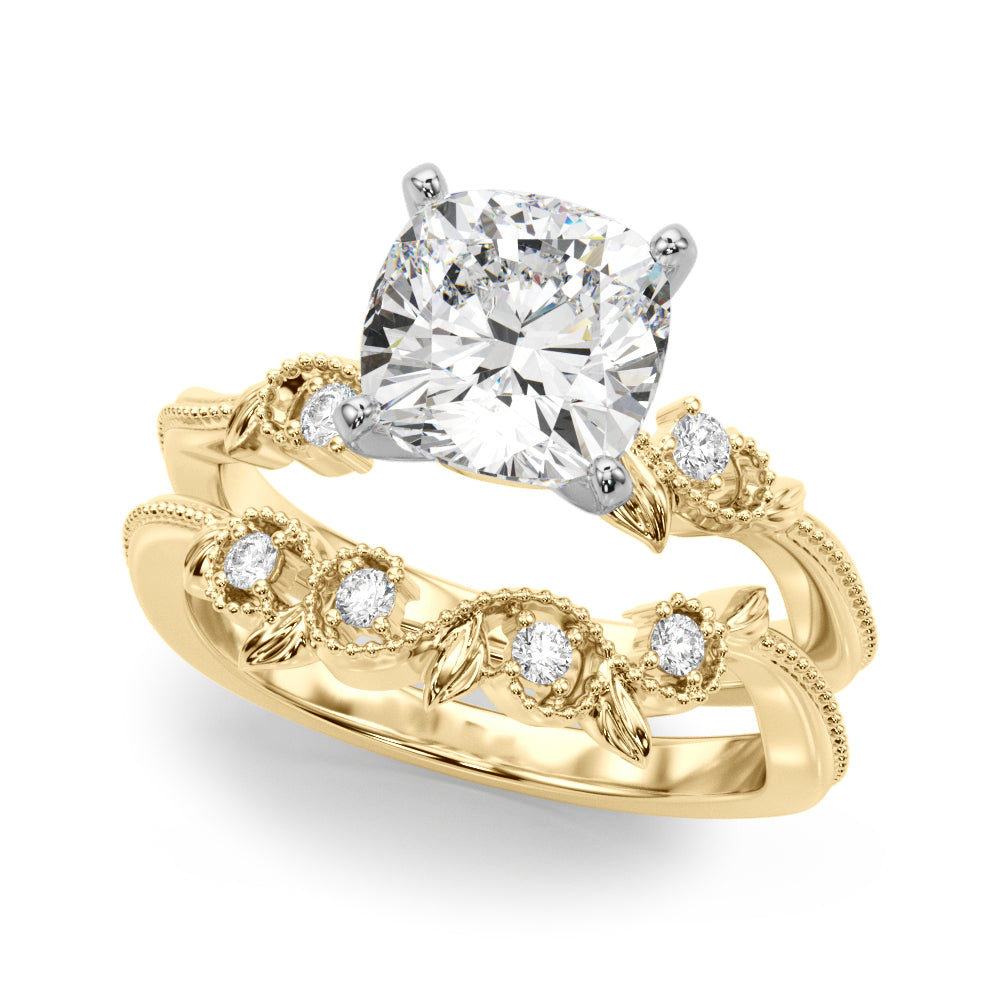 Graceful Center Engagement Ring Oval Diamond Engagement Ring â€” 10K/14K Gold & Platinum