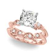 Graceful Center Engagement Ring Oval Diamond Engagement Ring â€” 10K/14K Gold & Platinum