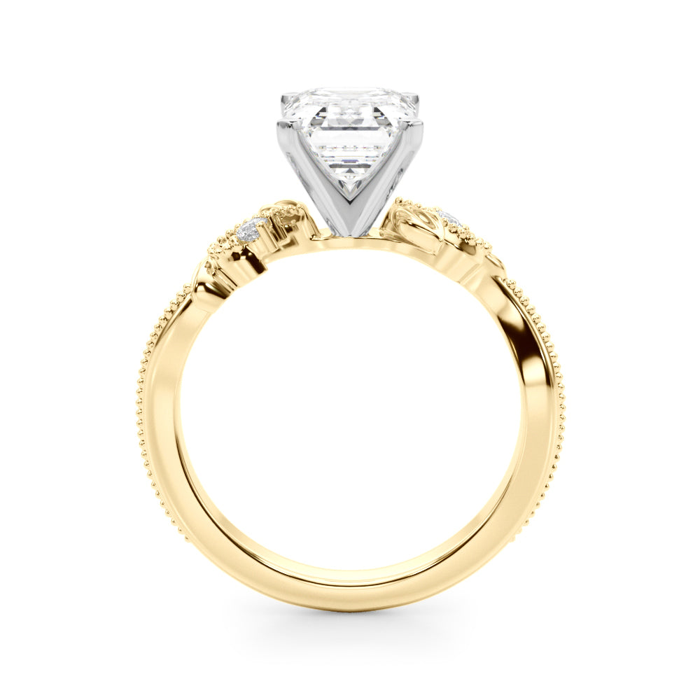 Graceful Center Engagement Ring Oval Diamond Engagement Ring â€” 10K/14K Gold & Platinum
