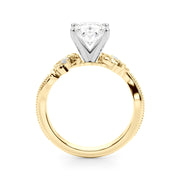 Graceful Center Engagement Ring Oval Diamond Engagement Ring â€” 10K/14K Gold & Platinum