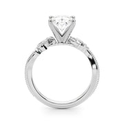 Graceful Center Engagement Ring Oval Diamond Engagement Ring â€” 10K/14K Gold & Platinum