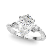 Graceful Center Engagement Ring in 10K/14K gold and platinum with certified lab-grown or natural diamonds